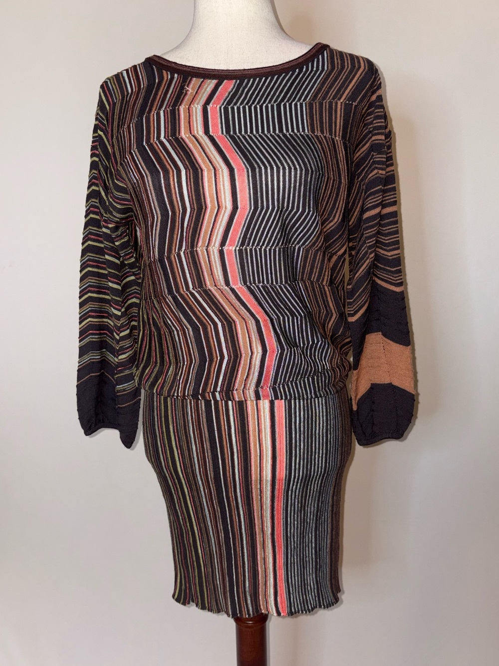 Missoni Merino Wool Lightweight Knit Sweater Mini Dress Size IT 44/ US 8